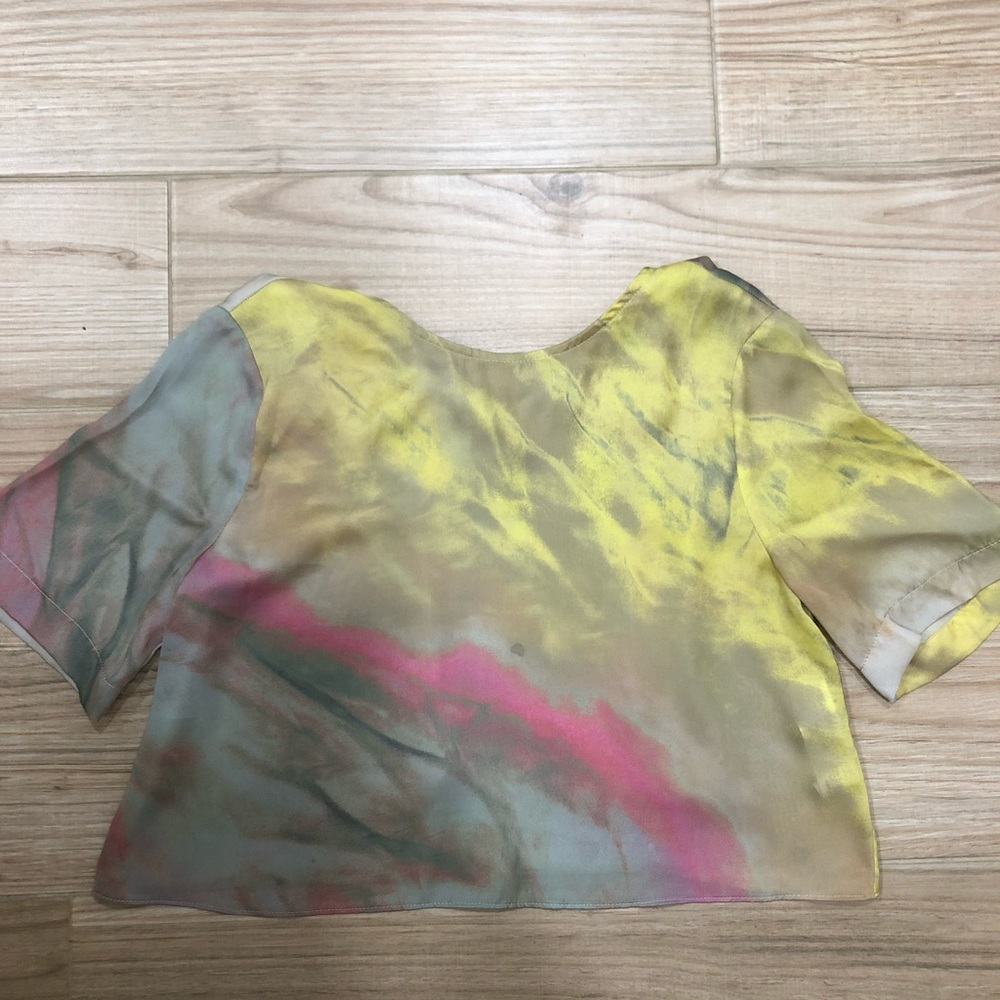 Zara watercolor cropped top